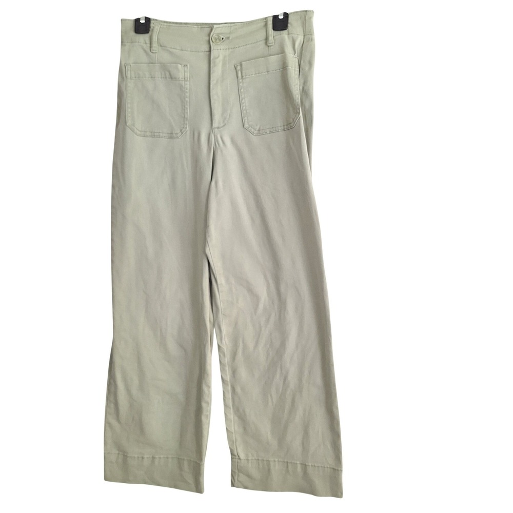Bagatelle Collection Womens Sage Green Wide Leg Utility Pants Size 6 29X25